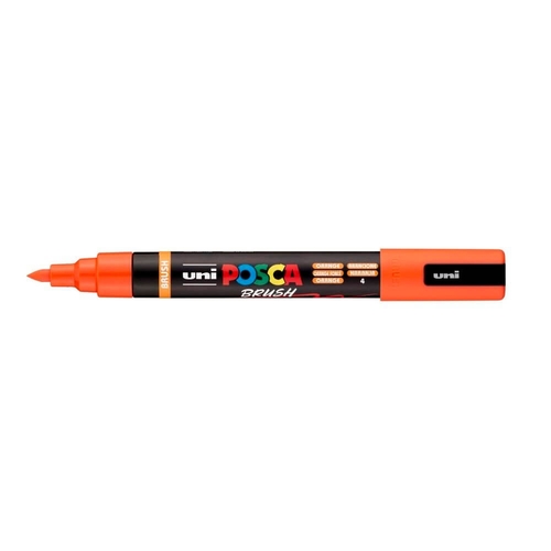 Marcador Posca PC-5BR Brush Laranja (4)