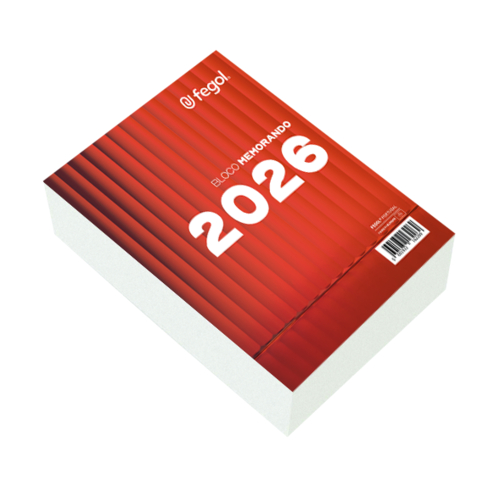 Bloco Memorando 2026 Fegol Mini com 3 Furos