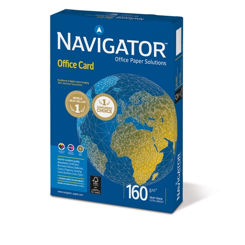 EMBALAGEM 250 FOLHAS PAPEL FOTOCÓPIA A3 160GR NAVIGATOR OFFICE CARD BRANCO
