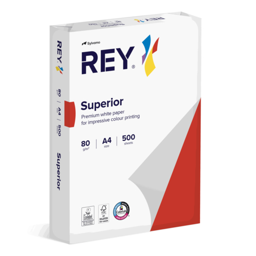 Resma de Papel Fotocópia A4 80gr Rey Superior Branco