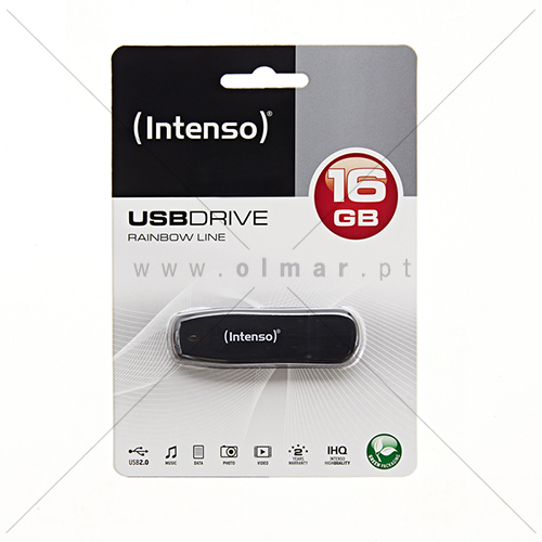 DISK-PEN 16GB USB 2.0 INTENSO RAINBOW LINE 3502470