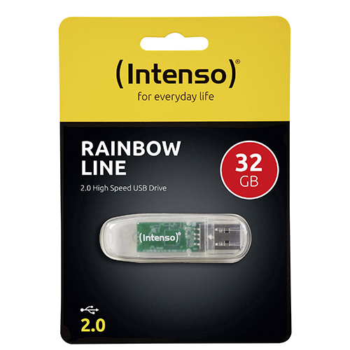 DISK-PEN 32GB USB 2.0 INTENSO RAINBOW LINE 3502480