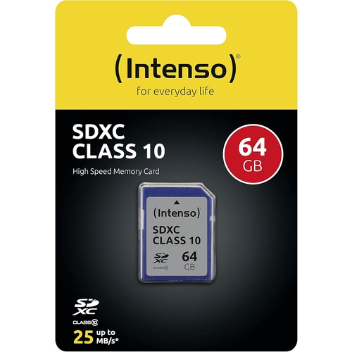 Cartão de Memória Intenso SDHC Class 10 64GB