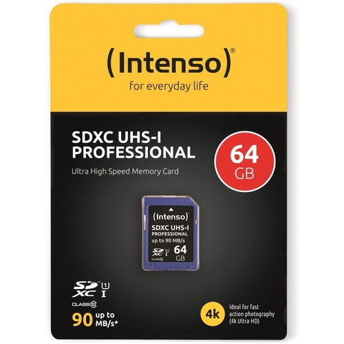 Cartão de Memória Intenso SDXS UHS-I Premium Class 10 64GB