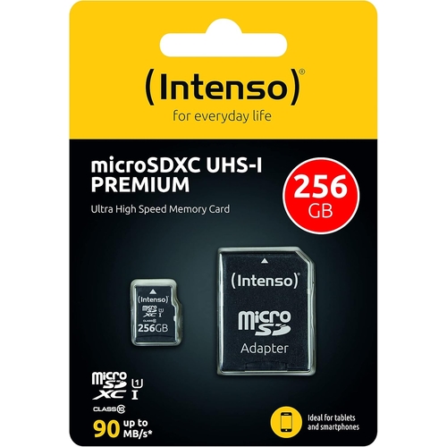 Cartão de Memória Intenso Micro SDXS UHS-I Premium Class 10 256GB