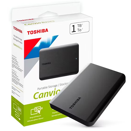 Disco Externo Toshiba Canvio Basics USB 3.2 1TB Preto
