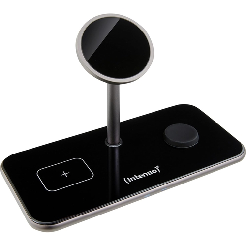 Carregador Magnético Wireless Stand Intenso 3em1 Preto