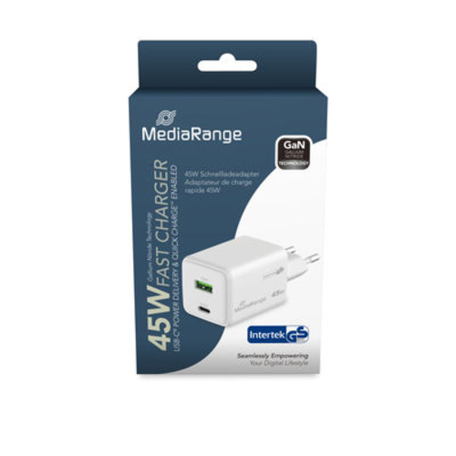 Carregador Mediarange 45w 1xUSB-A+1xUSB-C MRMA113-2