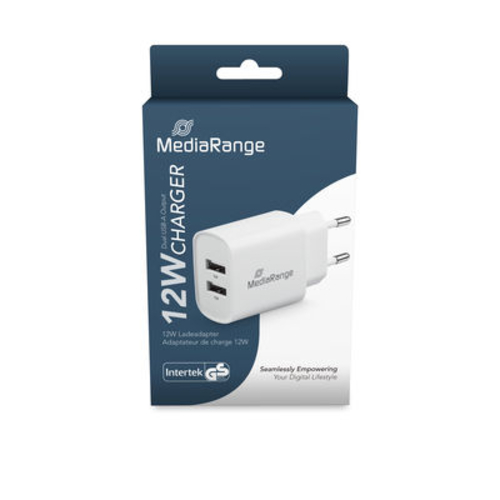 Carregador Mediarange 12w 2xUSB-A MRMA114