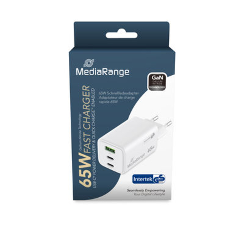 Carregador Mediarange 65w 1xUSB-A+2xUSB-C MRMA116-2