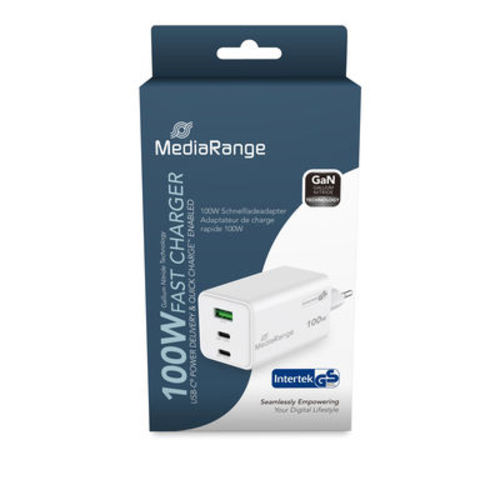 Carregador Mediarange 65w 1xUSB-A+2xUSB-C MRMA116-2