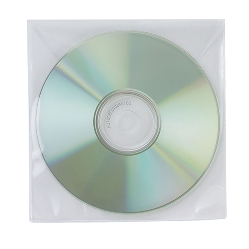 BOLSA PARA CD-DVD PLÁSTICO TRANSPARENTE Q-CONNECT KF02207 PARA 1CD