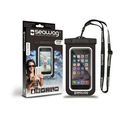 BOLSA IMPERMEÁVEL PARA SMARTPHONE SEAWAG PRETO E BRANCO
