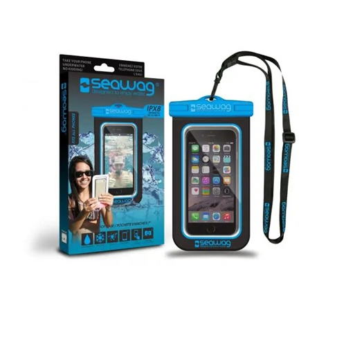 BOLSA IMPERMEÁVEL PARA SMARTPHONE SEAWAG PRETO E AZUL