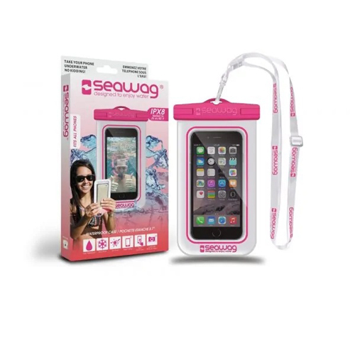 BOLSA IMPERMEÁVEL PARA SMARTPHONE SEAWAG BRANCO E ROSA