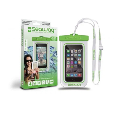 BOLSA IMPERMEÁVEL PARA SMARTPHONE SEAWAG BRANCO E VERDE