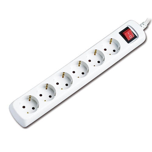 EXTENSÃO ELÉTRICA COM 6 SAÍDAS 1,5MT COM INTERRUPTOR