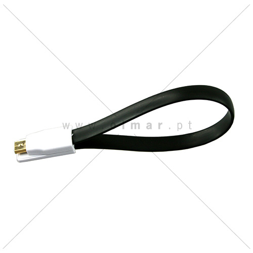 CABO DADOS NM MICRO USB MAGNÉTICO 22CM PRETO