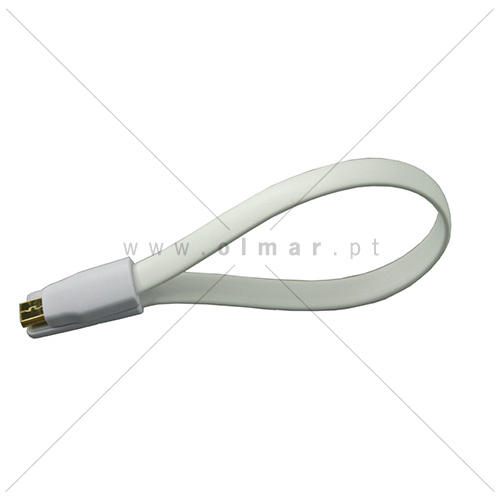 CABO DADOS NM MICRO USB MAGNÉTICO 22CM BRANCO