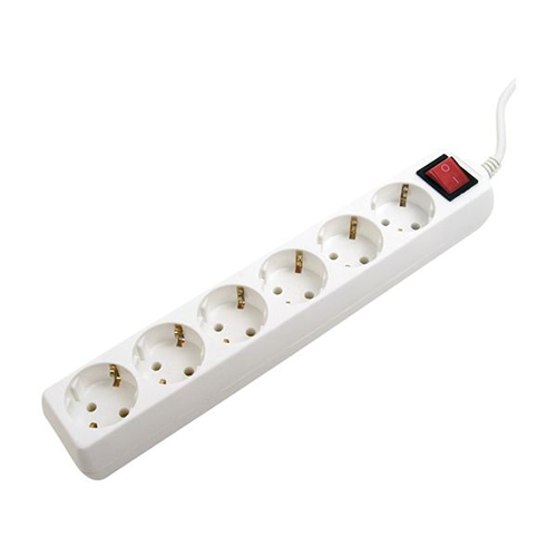 EXTENSÃO ELÉTRICA COM 6 SAÍDAS 3MT COM INTERRUPTOR