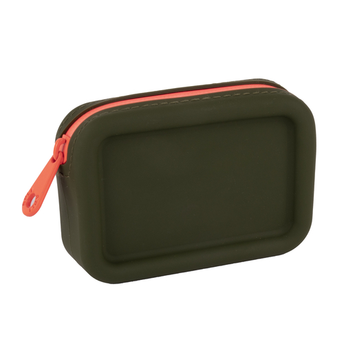 CARTEIRA EM SILICONE APLI SOFT NÉON VERDE CAQUI