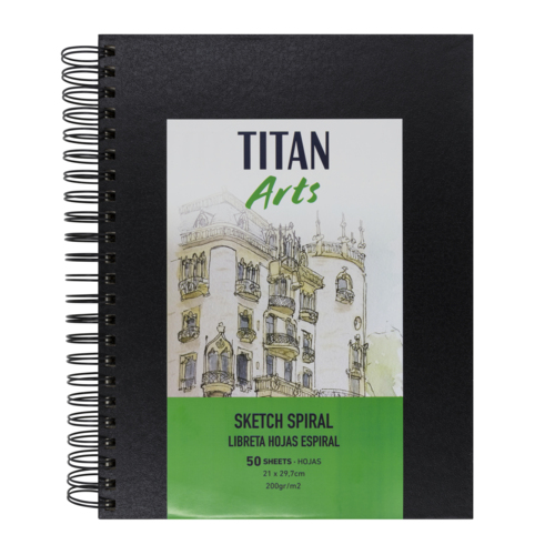 LIVRO DIÁRIO GRÁFICO ESBOÇO A4 200GR 50FOLHAS ESPIRAL