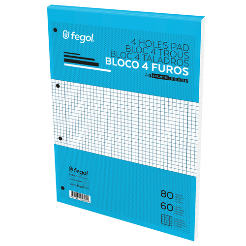 BL. APONT. 4FUROS  PAJORY A4 80FLS 60GR XADREZ