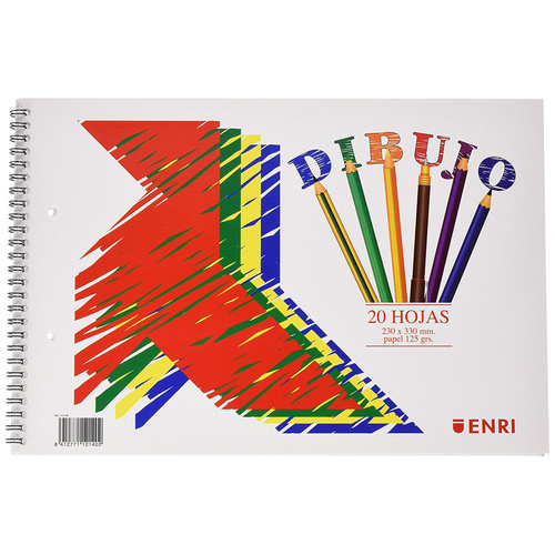 Bloco de Desenho Espiral A4 Enri 20 Folhas
