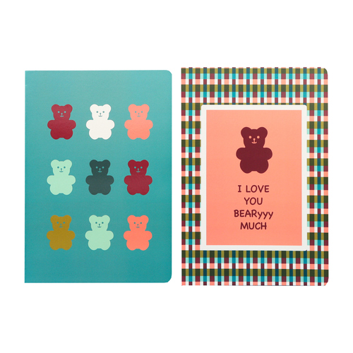 Caderno Agrafado A4 Ancor Blog Teddy Bear Pautado 48 Folhas