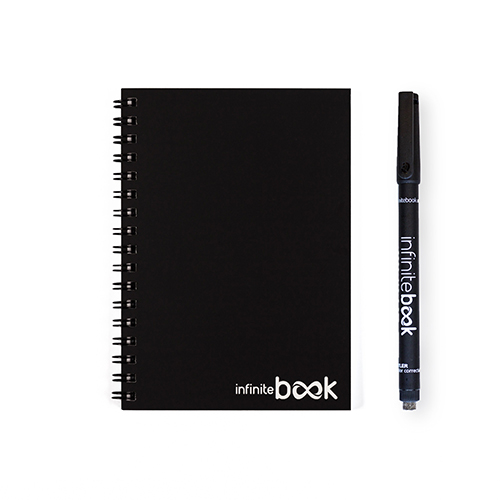 Kit Caderno A6 Infinitebook Preto Liso 20 Folhas