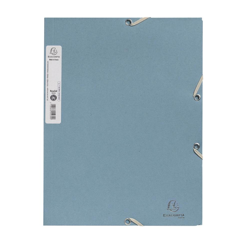 Capa com Elásticos A4 Cartolina Reciclada Exacompta AutentiK Cinza