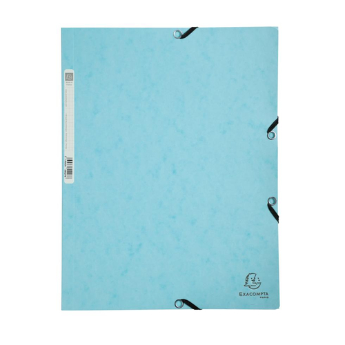 Capa com Elásticos A4 Cartolina Exacompta Aquarel Azul Pastel