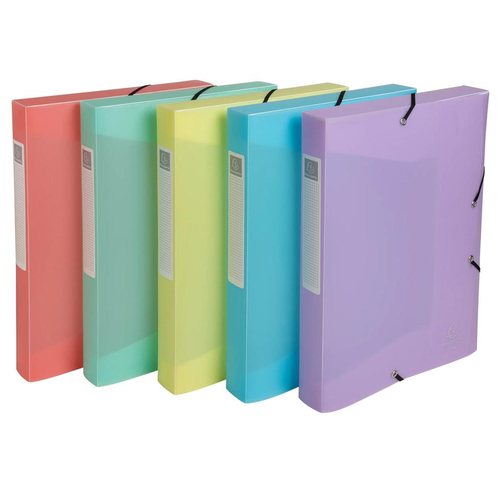 Capa com Elásticos A4 PP L40 Exacompta Chromaline Pastel Sortido