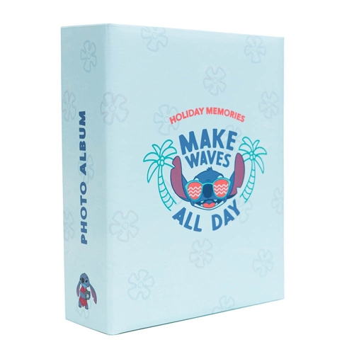 Album Fotográfico com 100 bolsas para Fotos 10x15cm Disney Stitch