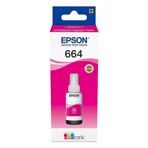 TINTEIRO ORIGINAL EPSON T6643 MAGENTA 70ML ECOTANK