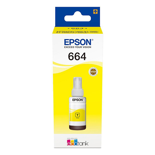TINTEIRO ORIGINAL EPSON T6644 AMARELO 70ML ECOTANK
