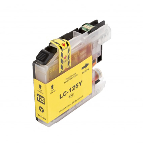 TINTEIRO COMPATÍVEL BROTHER LC-125XLY AMARELO ALTA CAPACIDADE