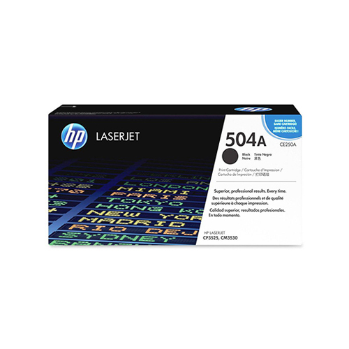 TONER ORIGINAL HP 504A CE250A PRETO 5000 PÁGINAS