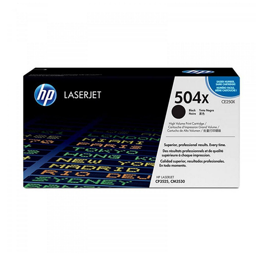 TONER ORIGINAL HP 504X CE250X PRETO ALTA CAPACIDADE 10500 PÁGINAS