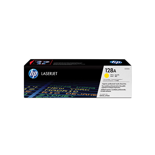 TONER ORIGINAL HP 128A CE322A AMARELO 1300 PÁGINAS