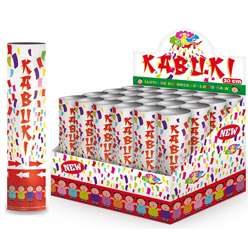 LANÇA CONFETIS METAL/MULTICOR 35CM 