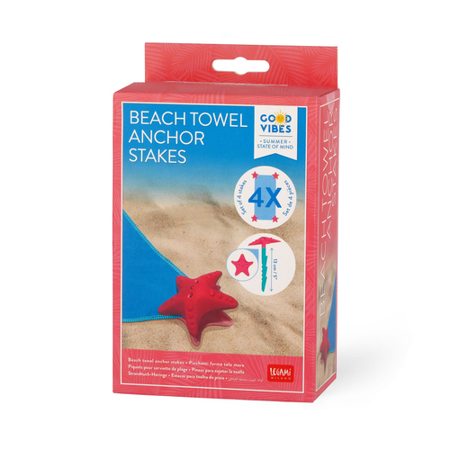 Conjunto com 4 Estacas para Toalhas de Praia Legami - Starfish