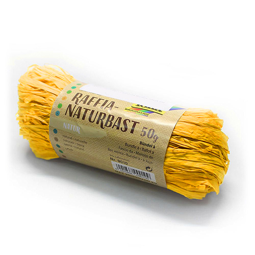 NOVELO FIO RÁFIA FOLIA NATURAL 50GR AMARELO 9014