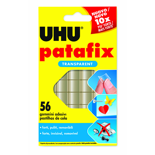 GOMA ADESIVA UHU PATAFIX INVISÍVEL 37365 BLISTER 56 UNIDADES