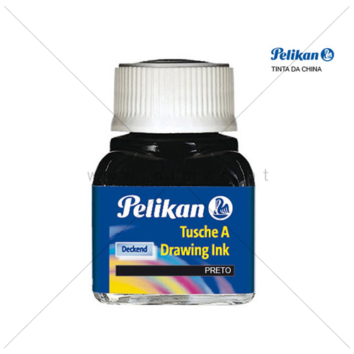TINTA CHINA PELIKAN 523 PRETA 201665 FRASCO 10ML