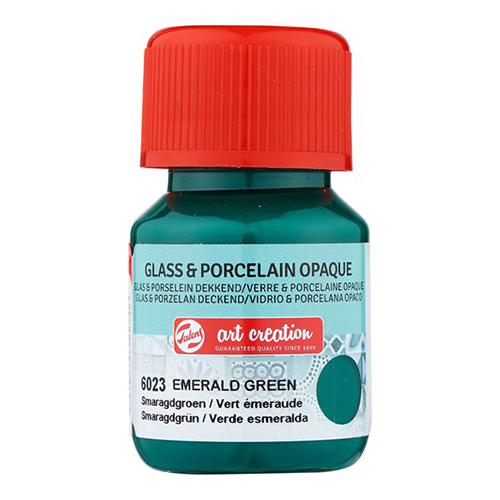 TINTA VITRAL PORCELANA OPACO TALENS 30ML VERDE ESMERALDA 6023