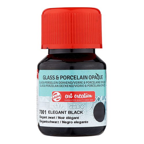 TINTA VITRAL PORCELANA OPACO TALENS 30ML PRETA ELEGANTE 7001