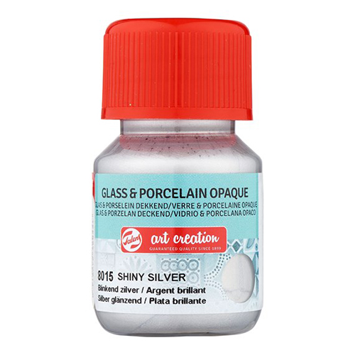 TINTA VITRAL PORCELANA OPACO TALENS 30ML PRATA BRILHANTE 8015