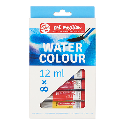 CAIXA 8 TUBOS TINTA AGUARELA TALENS ART CREATION 12ML 9022008M