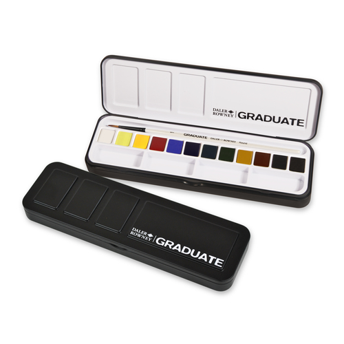 CAIXA 12 AGUARELAS DALER-ROWNEY GRADUATE SORTIDAS + PINCEL D135900012